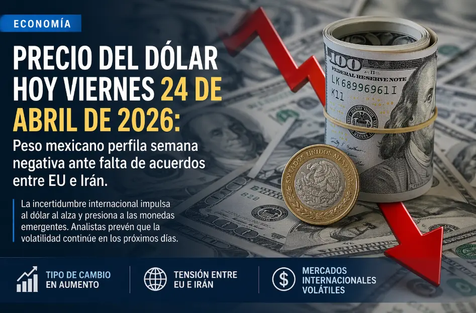 Peso mexicano cierra la semana con presión ante tensiones internacionales