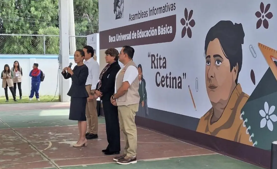 Sheinbaum entrega beca Rita Cetina a más de 57 mil estudiantes en Colima y reafirma apuesta por la educación