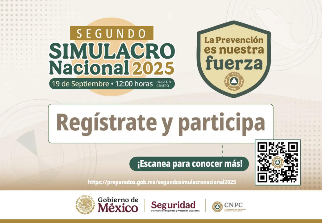 CDMX realizará segundo Simulacro Nacional 2025 con escenario de sismo magnitud 8.1