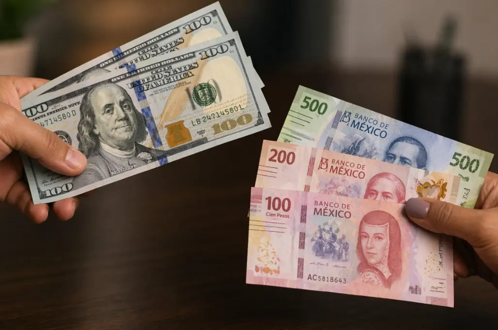 Dólar ronda los 17 pesos al inicio de la semana