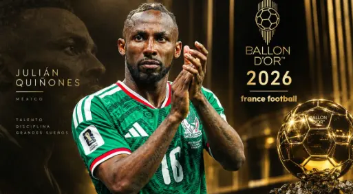 Quiñones comparte la carrera por el Balón de Oro con Messi y Mbappé