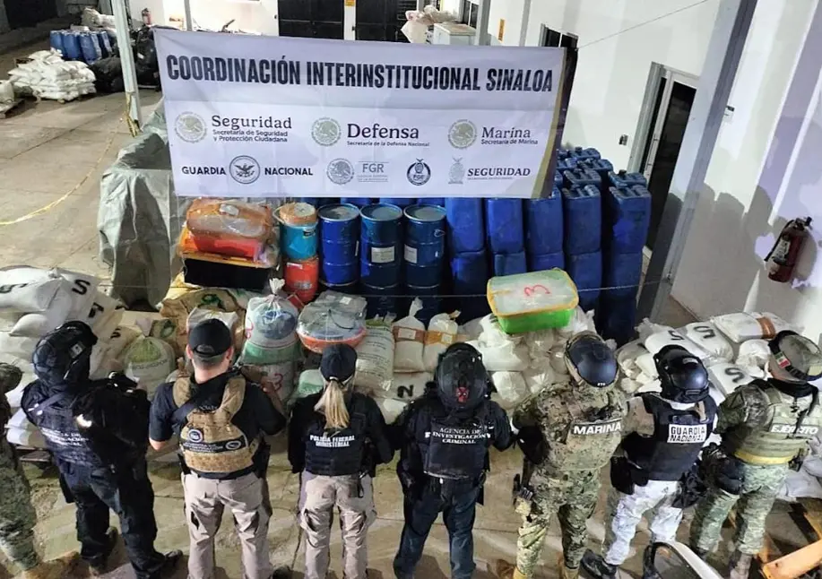 México decomisa más de 16 toneladas de metanfetamina en operativo en Sinaloa