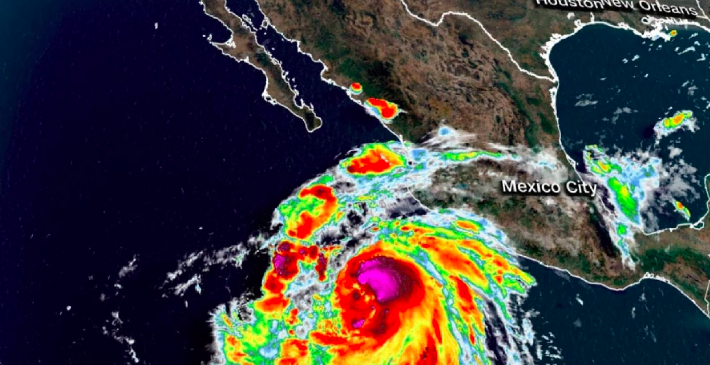  “Lidia” se convierte en huracán de categoría 2; arribará a Puerto Vallarta al atardecer