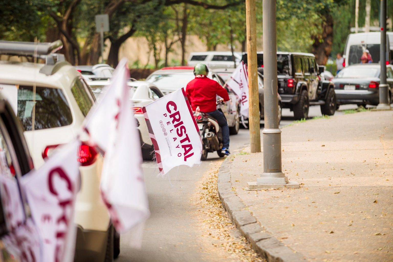 Vecinos de la alcaldía Cuauhtémoc realizan Caravana en apoyo a Cristal Pelayo
